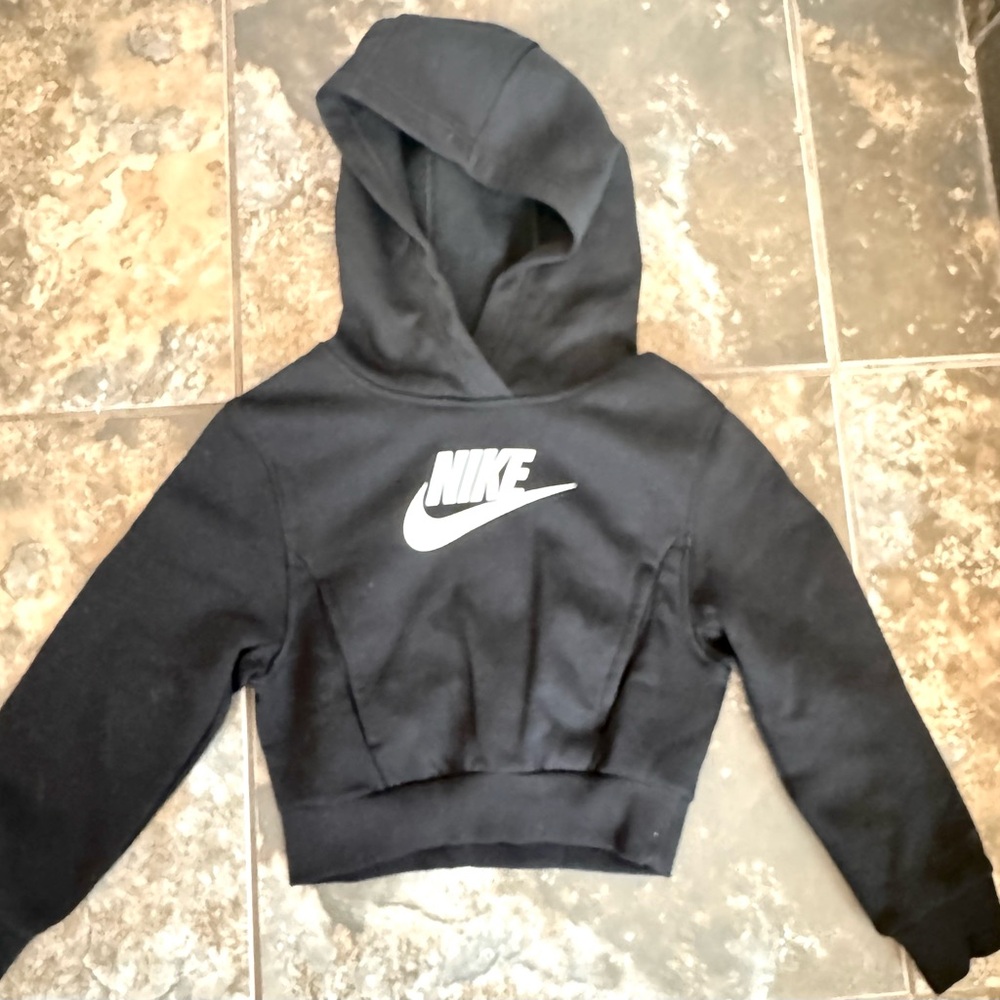 Nike Black Cropped Hoodie